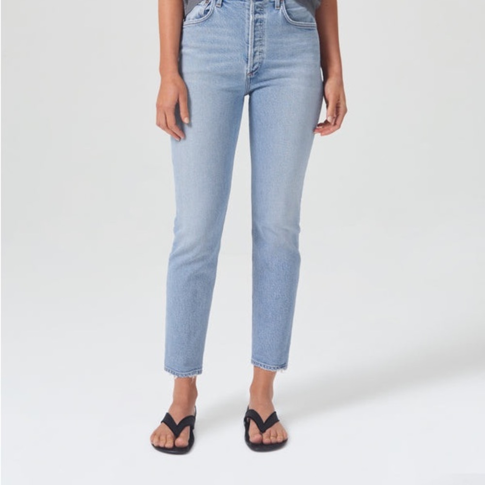 COPY - AGOLDE - Riley High Rise Straight Crop (stretch) in dynamic